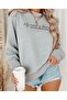 My World Is Blooming Printed Circular Neck Sweatshirt