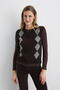 Baklava Patterned Knitwear Wool Vest - Brown