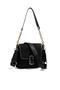 Black - Black Suede Women's Shoulder Bag Sp1147 - 5
