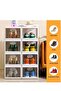 Foldable Shoe Box 4 Layers Stackable Shoe Box No Installation Shoe Box Large Space for Sneaker Displ - 3