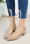 Women's Leather Suede Open Back Shoes - 2