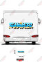 Summer Written Caravan Sticker Coating
