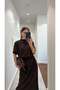 Tricot Midi Dress with Belt - 5