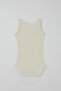 Baby Girl Snapback Undershirt Bodysuit Jacquard 9 Months-3 Years, Ecru - 2