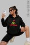 Unisex Hoodie Long Sleeve Grinchmas Printed Hooded Fleece-Lined Oversized Cotton Sweatshirt