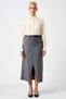 Women's Plain Maxi Woven Skirt with Slit Detail Functional Durable Quality Comfortable Aesthetic - 5