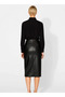Women Pencil Midi Faux Leather Knitted Skirt Regular Waist Functional Durable Quality Comfortable Stylish - 6