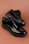Men's Genuine Leather Groom's and Suit Shoes Lightweight Comfortable Add.3005 Black Patent Leather - 6