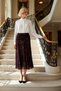 Women's A-Line Patterned Shirred Midi Skirt Functional Durable Quality Comfortable Stylish - 3
