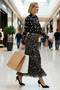 Women's Maxi Skirt Flared Fit Animal Print Chiffon Fabric Functional Durable Quality Comfortable - 6