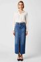 Women's Denim Pencil Maxi Skirt Slit Functional Durable Quality Comfortable Aesthetic Sports - 5