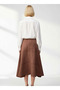 Women's a Line Midi Suede Knitted Skirt Regular Waist Functional Durable Quality Comfortable Modern - 6