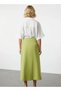 Women's Wrap Maxi Skirt Plain Pattern Linen Look 58% Polyester 30% Cotton 12% Viscose Comfortable - 6