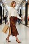 Women's High Waist Fish Scale Midi Skirt 94% Polyester 6% Elastane Functional Durable Sports - 4