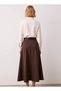 Women's Plain Woven Maxi Skirt High Waist Wide Fit Functional Durable Quality Comfortable Stylish - 6