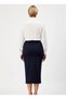 Women's Pencil Slit Midi Skirt Plain Knitted Fabric Elastane Content Functional Durable Sports - 6