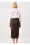 Women's Pencil Slit Midi Skirt Plain Knitted Fabric Elastane Content Functional Durable Sports - 5