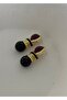 Black & Burgundy Retro Earrings - 2