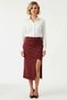 Women's Pencil Slit Midi Skirt Plain Knitted Fabric Elastane Content Functional Durable Sports - 5