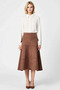 Women's a Line Midi Suede Knitted Skirt Regular Waist Functional Durable Quality Comfortable Modern - 5