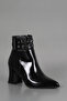 Egd 210 High Heeled Boots with Side Belt Buckle Detail - 3