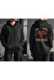 Love Hurts Back Printed Hooded Fleece-Lined Unisex Sweatshirt - 2