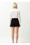 Women's Regular Waist Slit Mini Shorts Skirt Plain Pattern Interlock Fabric Functional Durable Stylish - 3