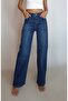 Women's Dark Blue Navy Light Lycra Pipe-Leg Jean Pants Yy101292 - 3