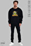 Unisex Long Sleeve Grinchy Printed Crew Neck Hoodless Fleece-Lined Oversized Sweatshirt - 4