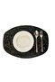 4-Piece Double-Sided Leather American Service Runner (Patterned Black-Black)