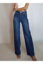 Women's Dark Blue Navy Light Lycra Pipe-Leg Jean Pants Yy101292 - 5