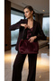 Vintage Women's Massi Plush Hand and Shoulder Bag Burgundy - 3