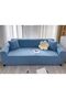 3-Seater Stretchable Sofa Cover (Sky) - 4