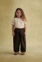 Unisex Children's Gabardine Pleated Trousers Khaki
