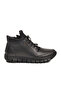 Black Genuine Leather Inside Fleece Anti-Slip Zippered Women's Boots 3615 Z - 2