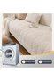 Corner Sofa Cover - Anti-Slip Velvet L-Shaped Slipcover with Armrest Protection (90x180cm, B - 7