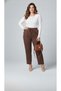 Women's Plus Size Elastic Waist High Waist Double Crepe Trousers 6303-25