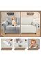 Couch Cover, Waterproof Sofa Slipcover, 4-Seater, Beige - 2