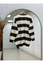 Spring Thick Striped Oversized Sweater-Zi̇5260 Brown - 6
