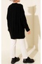 Embossed Patterned Knitwear Tunic Sweater - 3