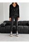 Velvet Tracksuit Set Hooded Zippered French Velvet Soft - 4