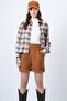 Mustard Double-Cuffed Double-Pocket Winter Cashmere Shorts Alc-X13297
