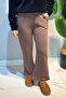 Nervür Stitched Waist Elasticated Lace-Up Trousers 1887 Mink - 2