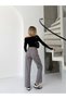 Chain High Waist Full Fit Loose Leg Pants - 9