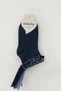 Girl's Socks with Ruffle Detail on the Ankle, Ages 1-12, Navy Blue - 2