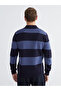 Esvab • Modern & Distinctive Devrik Roba Collar Striped Men's Knitwear Sweater - 5