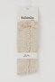 Girl's Golf Socks with Ankle Part and Bow Accessory, Ages 1-8, Beige Melange - 2