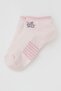 Girl's Booties Socks Love Themed Writing Printed 3-8 Years Old, Pink