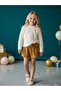 Girl's Mesh Blouse Velvet Shorts Skirt Set - 3