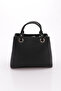 Black Snap Closure Adjustable Detachable Strap Women's Shoulder Bag 05Pc25K10362 - 3